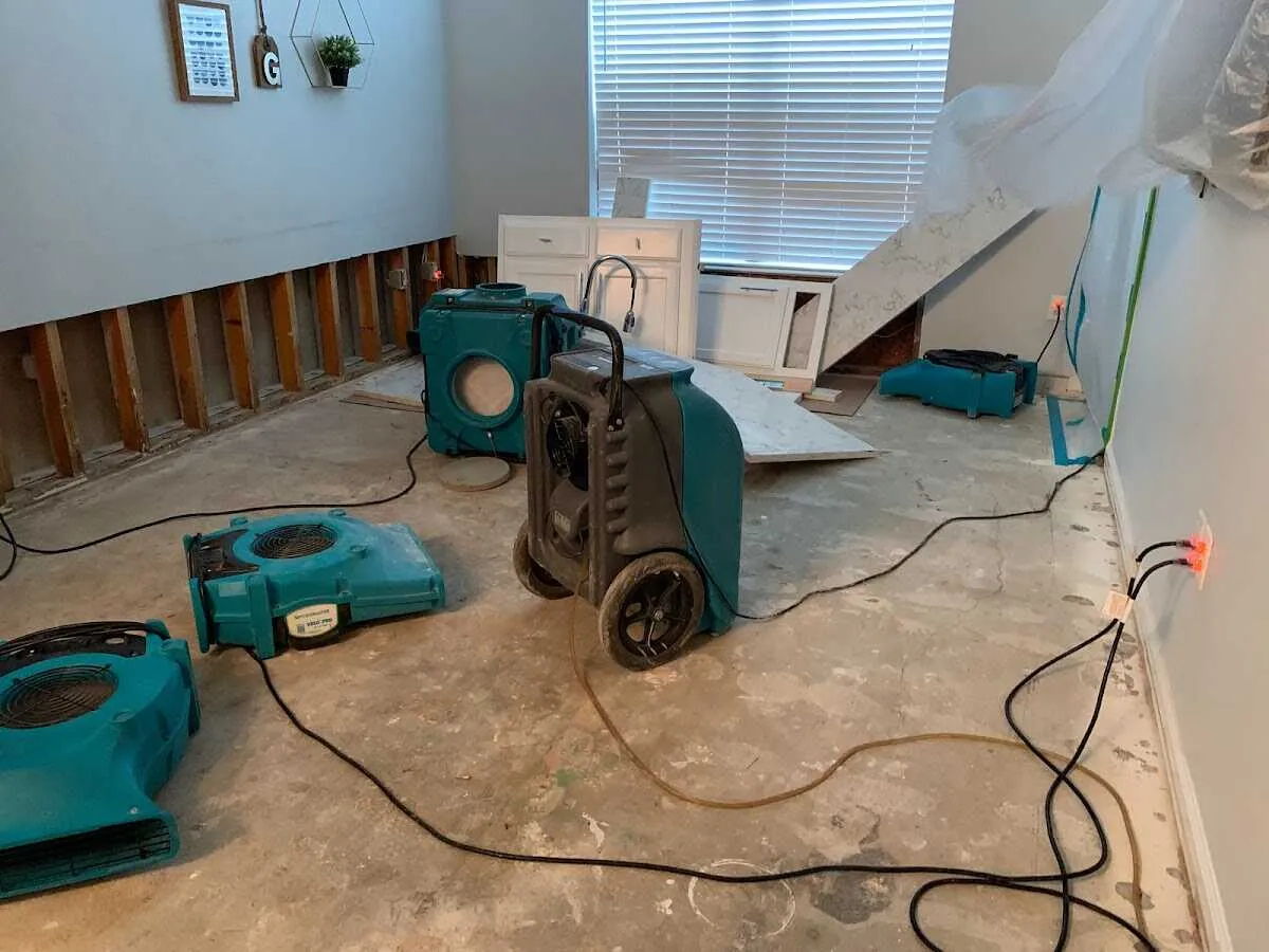 Dehumidifier in flood-cut room for Water Extraction & Removal in Glens Falls